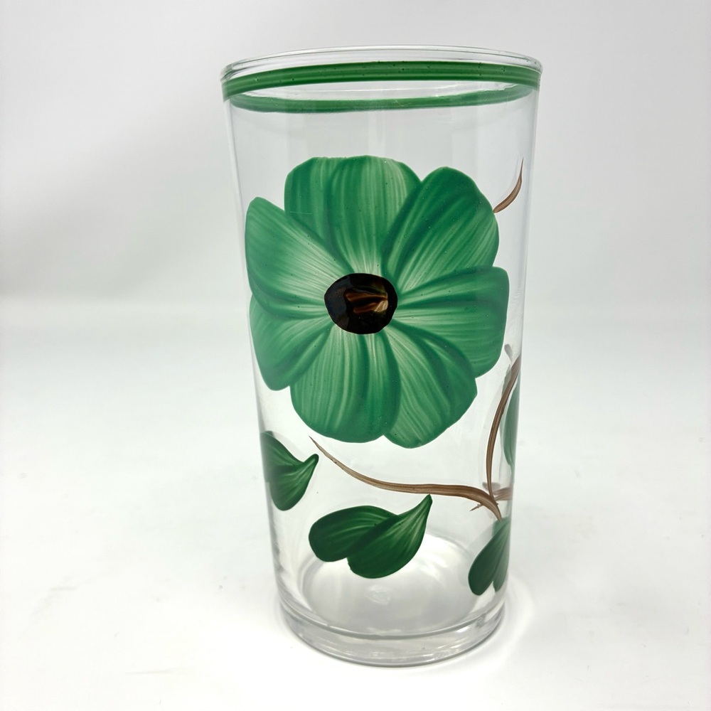 Blue Ridge Southern Pottery Glassware Tumbler Ridge Daisy Pattern Federal Glass